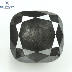 2.22 CT Cushion Shape Salt and Pepper Color Diamond Clarity I3 (6.95 MM)
