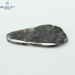 3.28 CT Slice Shape Natural Diamond Black (Salt And Pepper) Color I3 Clarity (19.36 MM)