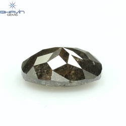 0.39 CT Oval Shape Natural Diamond Salt And Pepper Color I3 Clarity (5.20 MM)
