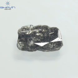 1.45 CT Slice Shape Natural Diamond Salt And Pepper Color I3 Clarity (12.20 MM)