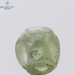 0.91 CT, Rough Shape, Natural Diamond, Greenish Blue Color, VS2 Clarity (5.03 MM)