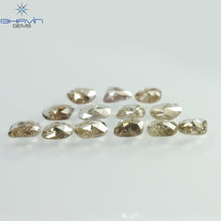 3.00 CT(13 Pcs) Polki Rosecut  Shape Natural Diamond Brown Color I2 Clarity (5.57 MM)