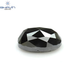 0.77 CT Oval Shape Natural Diamond Black Color I3 Clarity (5.95 MM)