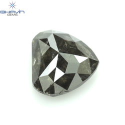 0.54 CT Heart Shape Natural Loose Diamond Salt And Pepper Color I3 Clarity (5.42 MM)
