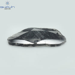 1.34 CT Slice Shape Natural Diamond Salt And Pepper Color I3 Clarity (14.50 MM)