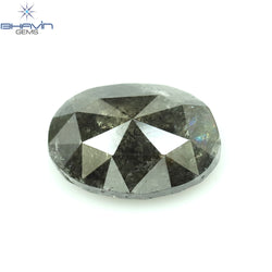 1.08 CT Oval Shape Natural Diamond Salt And Papper Color I3 Clarity (7.38 MM)