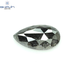 0.70 CT Pear Shape Natural Loose Diamond Salt And Pepper Color I3 Clarity (7.97 MM)