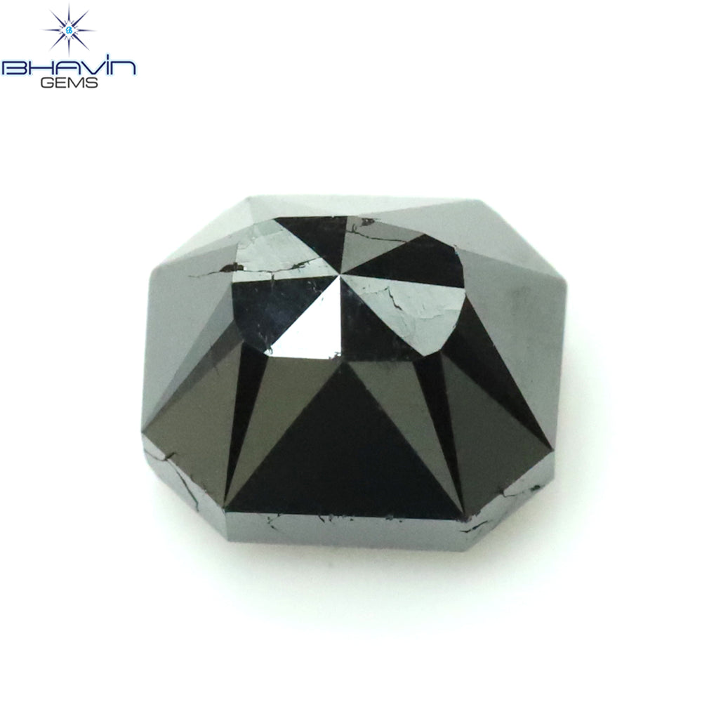 0.63 CT ラディアント シェイプ ナチュラル ダイヤモンド グリーン カラー I3 クラリティ (6.40 MM)