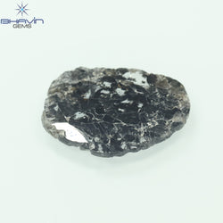 5.84 CT Slice Shape Natural Diamond Salt And Pepper Color I3 Clarity (20.50 MM)
