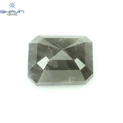 1.00 CT アッシャー シェイプ ナチュラル ダイヤモンド ソルト アンド ペッパー カラー I3 クラリティ (5.72 MM)