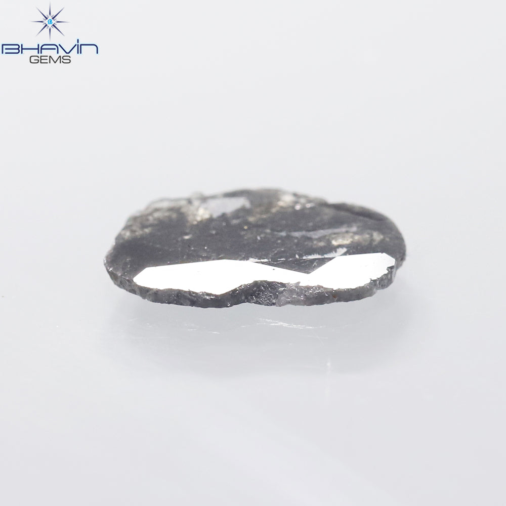 1.69 CT Slice Shape Natural Diamond Salt And Pepper Color I3 Clarity (12.46 MM)