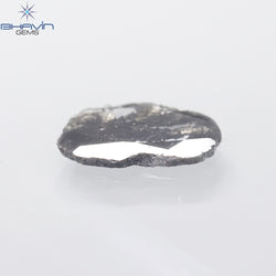 1.69 CT Slice Shape Natural Diamond Salt And Pepper Color I3 Clarity (12.46 MM)