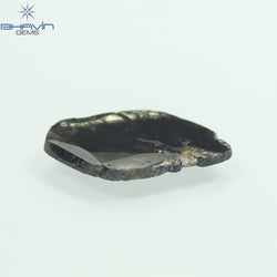 1.14 CT Slice Shape Natural Diamond Salt And Pepper Color I3 Clarity (13.00 MM)