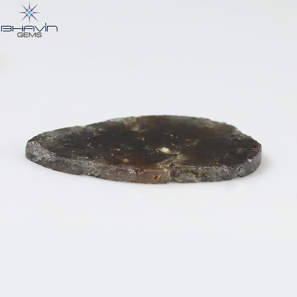 4.01 CT Slice Shape Natural Diamond Brown Color I3 Clarity (19.41 MM)