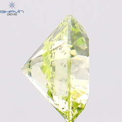 0.32 CT Round Shape Natural Diamond Greenish Yellow Color SI1 Clarity (4.32 MM)