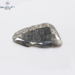 4.08 CT Slice Shape Natural Diamond Salt And Pepper Color I3 Clarity (19.63 MM)