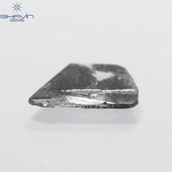 1.07 CT Slice Shape Natural Diamond Salt And Pepper Color I3 Clarity (12.09 MM)
