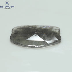 5.25 CT Slice Shape Natural Diamond Salt And Pepper Color I3 Clarity (18.23 MM)
