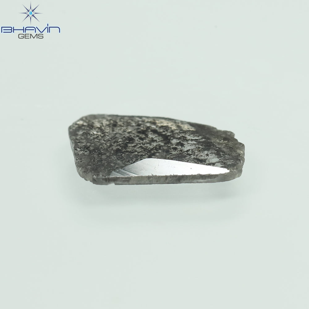0.96 CT Slice Shape Natural Diamond Salt And Pepper Color I3 Clarity (10.64 MM)