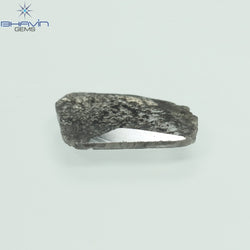 0.96 CT Slice Shape Natural Diamond Salt And Pepper Color I3 Clarity (10.64 MM)