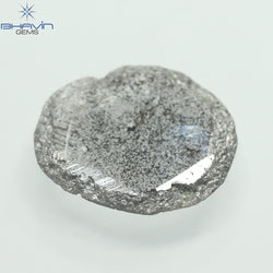 0.92 CT Slice Shape Natural Diamond  Salt And Pepper Color I3 Clarity (10.75 MM)