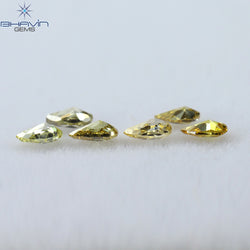 0.61 CT/6 Pcs Pear Shape Natural Diamond Mix Color VS2 Clarity (3.97 MM)