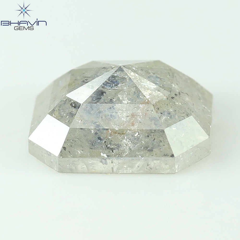 1.41 CT スクエア エメラルド ダイヤモンド ホワイト ソルト アンド ペッパー カラー クラリティ I3 (7.20 MM)