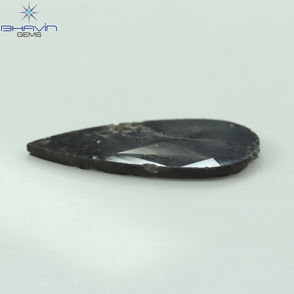 6.38 CT ペア スライス シェイプ ナチュラル ダイヤモンド グレー カラー I3 クラリティ (15.50 MM)