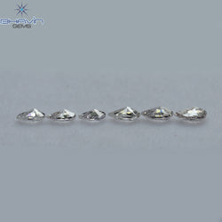 0.49 CT/6 Pcs Pear Shape Natural Diamond Pink Color SI Clarity (3.82 MM)