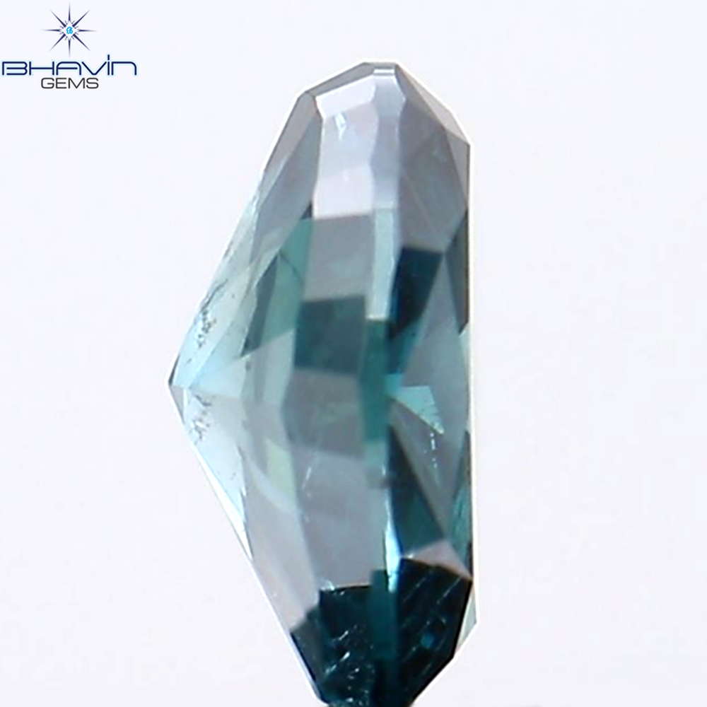 0.35 CT Oval Shape Natural Diamond Blue Color SI2 Clarity (5.10 MM)