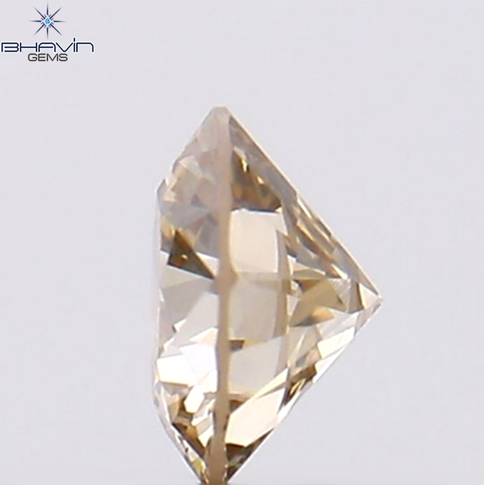 0.27 CT Round Shape Natural Loose Diamond Brown Color VS1 Clarity (4.12 MM)