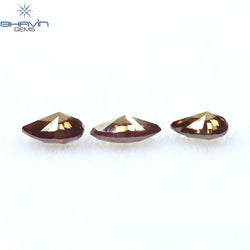 0.20 CT/3 Pcs Mix Shape Natural Diamond Pink Color VS2 Clarity (3.63 MM)