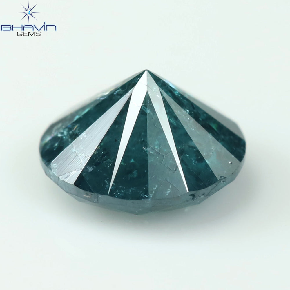 0.73 CT Round Diamond Natural Diamond Blue Color I3 Clarity (5.72 MM)