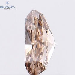 0.24 CT Oval Shape Natural Diamond Brown-Pink Color SI1 Clarity (4.46 MM)