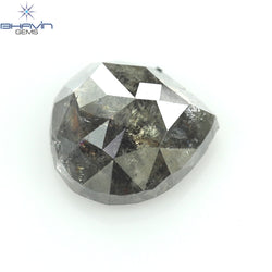 0.61 CT Heart Shape Natural Loose Diamond Salt And Pepper Color I3 Clarity (5.47 MM)