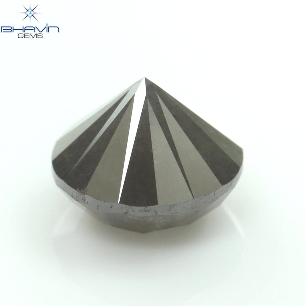 1.07 CT Round Shape Natural Loose Diamond Gray Color I3 Clarity (5.89 MM)