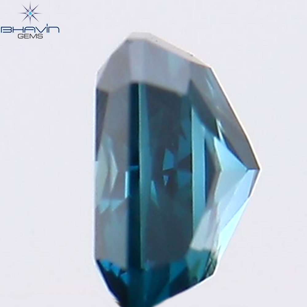 0.17 CT Radiant Shape Natural Diamond Blue Color VS2 Clarity (3.17 MM)