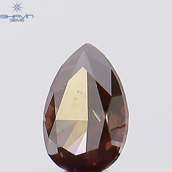 0.20 CT, Pear Diamond, Brown Pink Color, Clarity SI1 (4.33 MM)