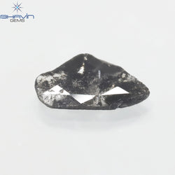 1.76 CT Slice Shape Natural Diamond Salt And Pepper Color I3 Clarity (14.15 MM)