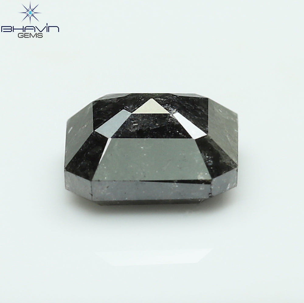 2.74 CT Emerald Shape Natural Loose Diamond Salt And pepper Color I3 Clarity (7.86 MM)
