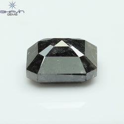 2.74 CT Emerald Shape Natural Loose Diamond Salt And pepper Color I3 Clarity (7.86 MM)
