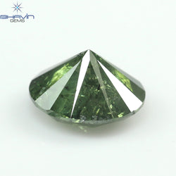 0.76 CT Round Diamond Natural Loose Diamond Green Color I3 Clarity (5.86 MM)