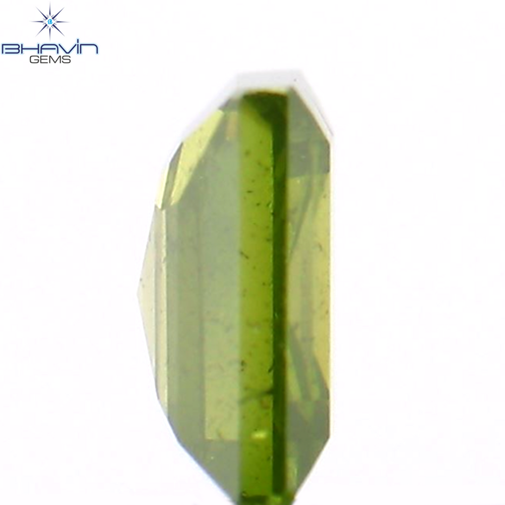 0.32 CT Square Cut Natural Diamond Enhanced Green Color SI1 Clarity (4.23 MM)