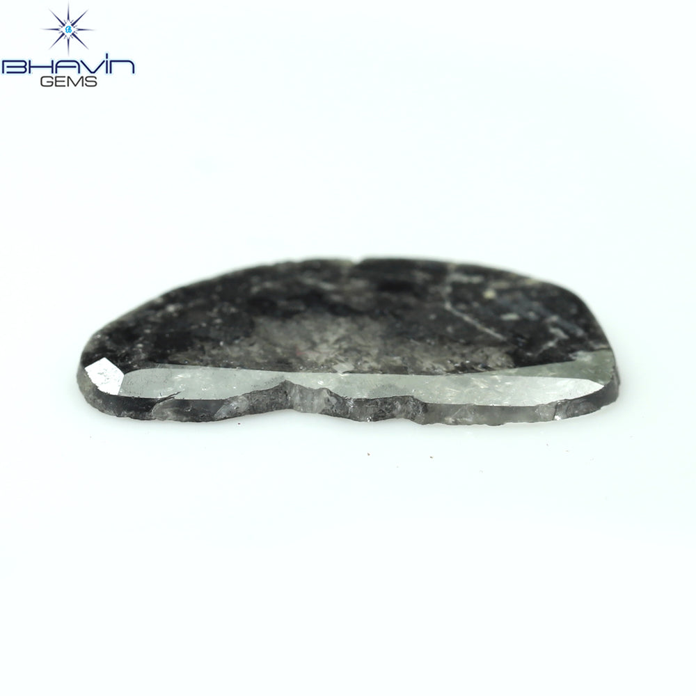 2.15 CT Slice Shape Natural Diamond Salt And Pepper Color I3 Clarity (16.58 MM)