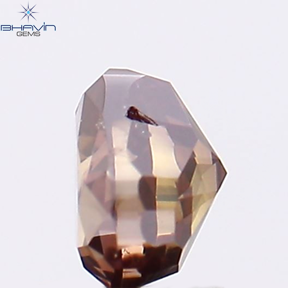 0.45 CT Heart Shape Natural Loose Diamond Pink Color SI1 Clarity (4.57 MM)