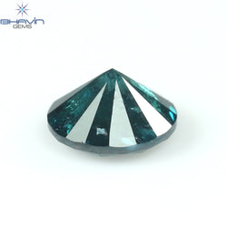 0.40 CT Round Diamond Natural Diamond Blue Color I3 Clarity (4.66 MM)