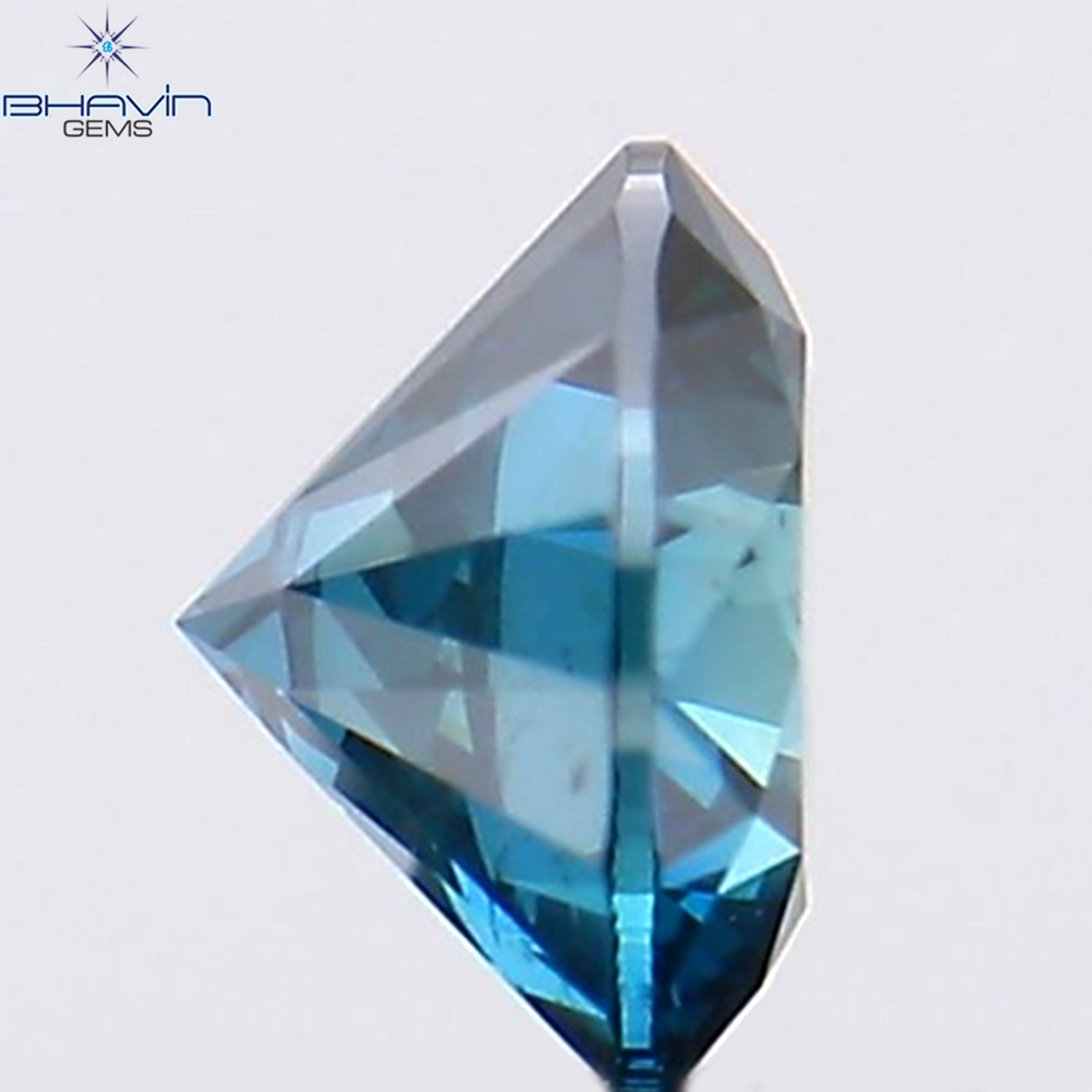 0.24 CT Round Shape Natural Diamond Blue Color SI1 Clarity (3.94 MM)