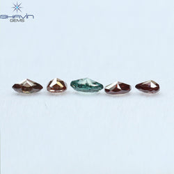 0.47 CT/5 Pcs Mix Shape Natural Diamond Pink Color SI Clarity (3.00 MM)