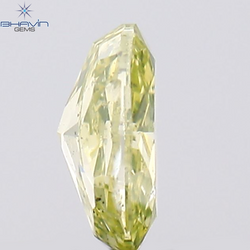 0.14 CT Oval Shape Natural Diamond Greenish Yellow Color SI2 Clarity (3.82 MM)