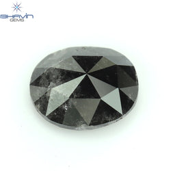 0.80 CT Oval Shape Natural Diamond Salt And Pepper Color I3 Clarity (6.53 MM)